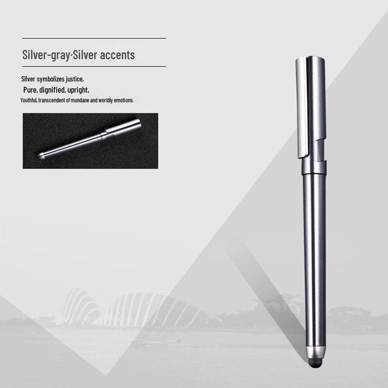 Multi-Functional Black Touchscreen Stylus Pen with Signature Feature