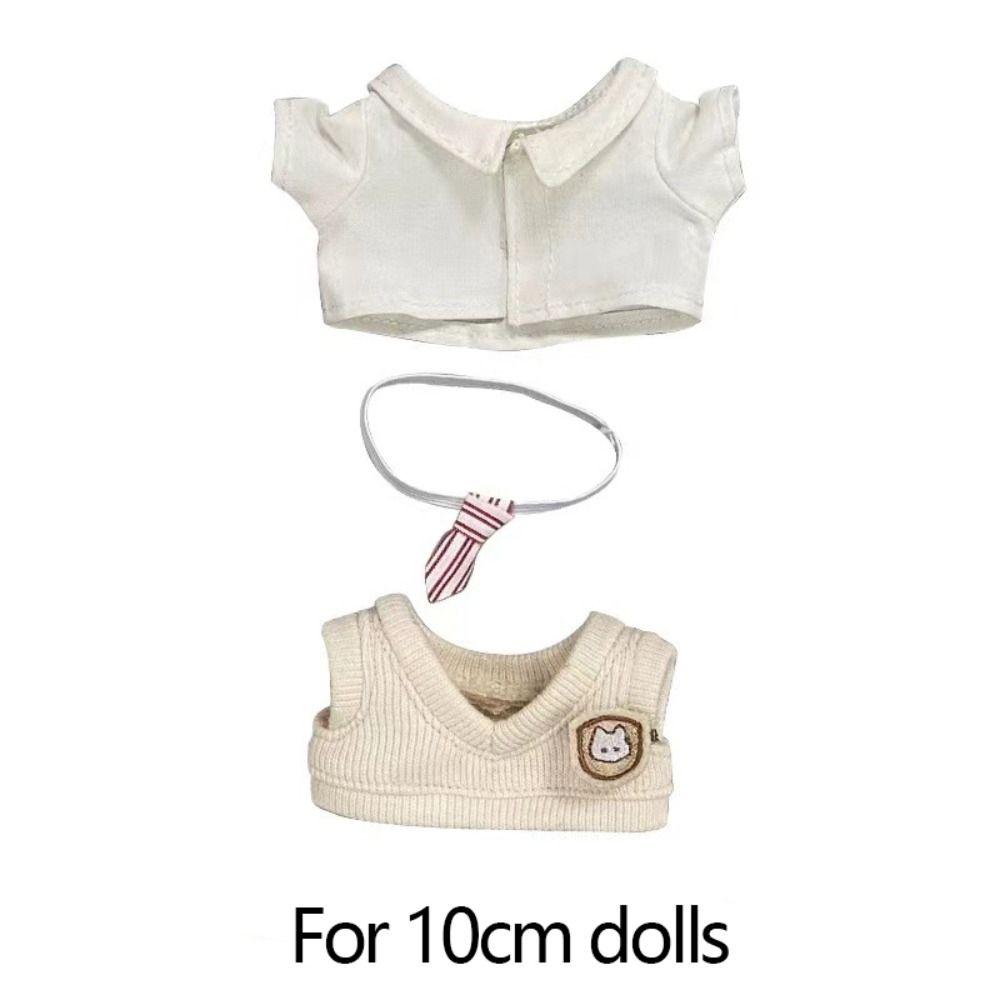 Tie Plush Dolls Clothes Kawaii Doll Handmade Clothes Only Selling Clothes Doll Vest Set  Gift