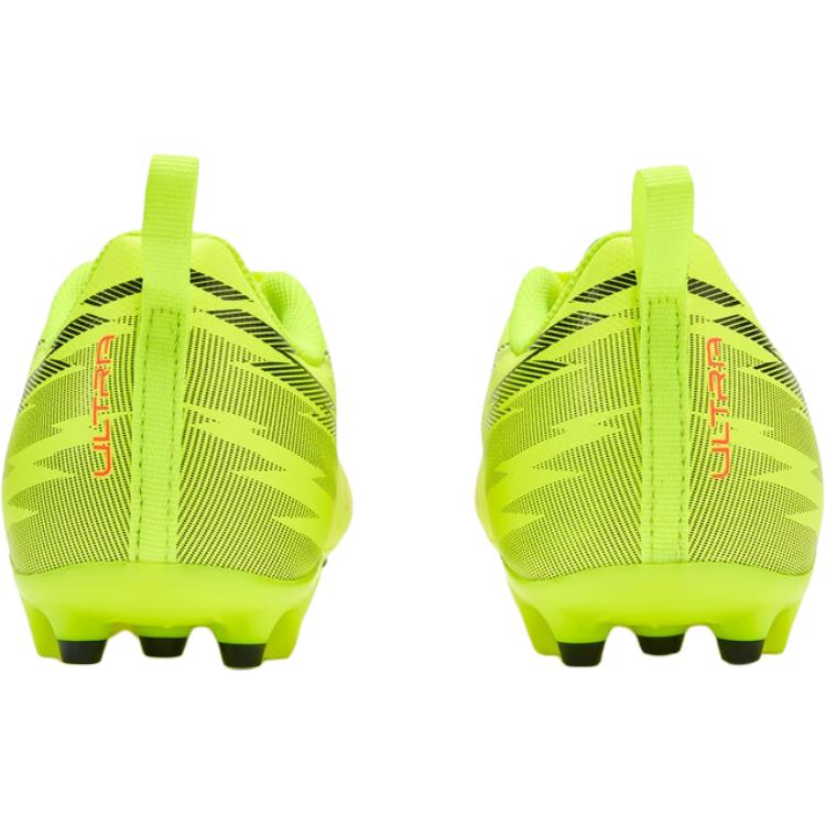 Puma Ultra 6 Play Mg Comfortable Versatile Low Top Kids Football Shoes Fluorescent Yellow Kids Football Shoes 108985-01