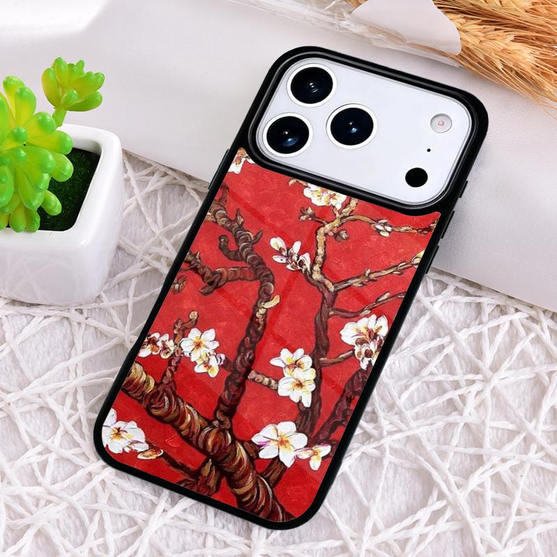 Blossoming Almond Tree Phone Case for iPhone 17 Air 16 15 11 12 14 13 Pro Max Shockproof Cover