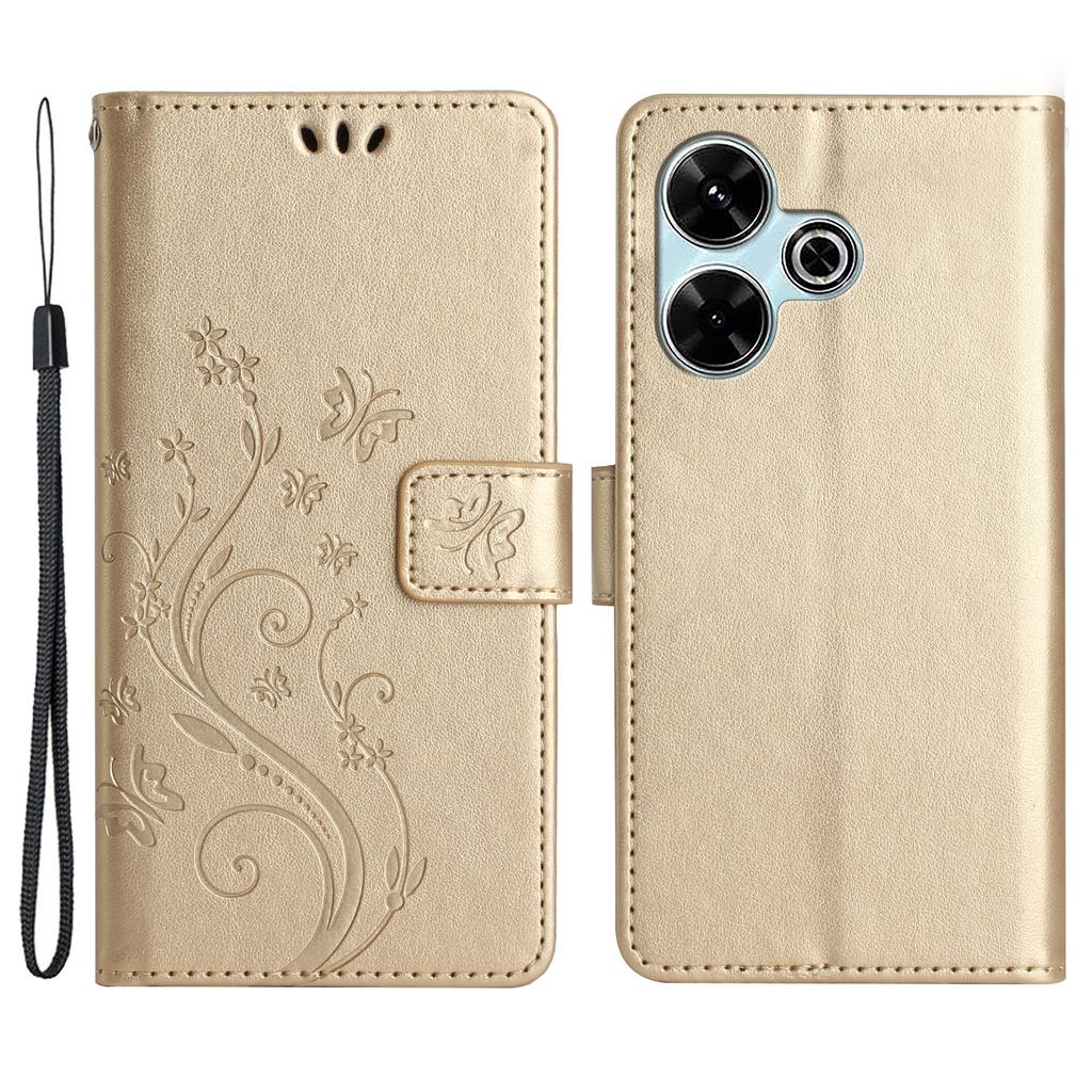 Für Xiaomi Redmi 13 5G/13 4G Hülle PU Leder Handyhülle mit Geldbörse und Umhängeband