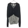 Made In Japan Wool Blend Long Sleeve Knit Cardigan M Black X Gray Men's Used