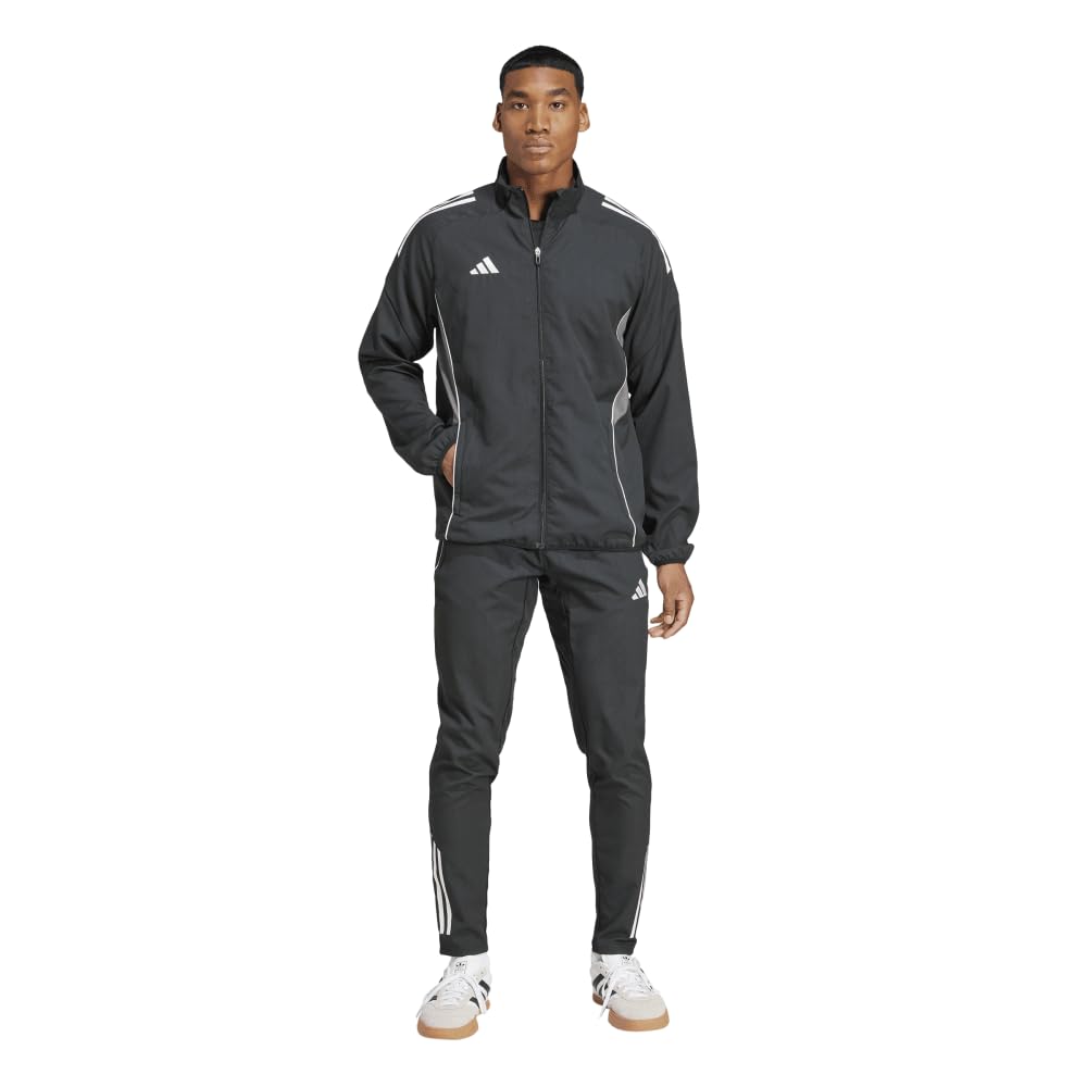 Adidas Tiro 25 Competition Presentation Soccer Grey Size Small Men's Jacket, JSK22, Black/Team (IW0418),