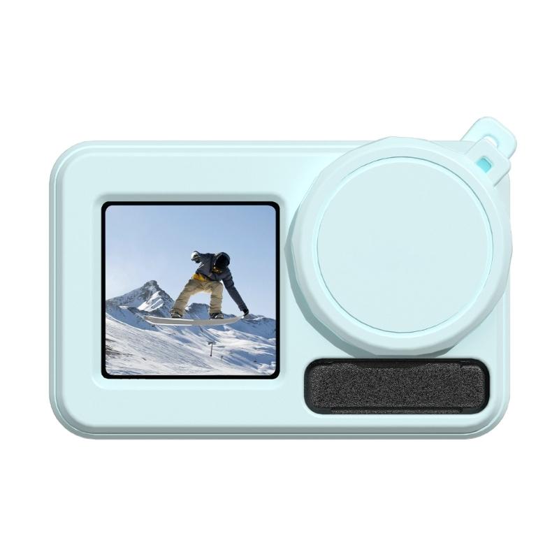 Flexible Silicone Cover for Action 5Pro Camera AntiScratch, Shockproof Design Case Lens Protections with Lanyard