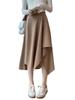 Women's Korean Style A-Line Half-Skirt, Versatile Mid-Length, Slimming Flare, Spring/Autumn Fashion.