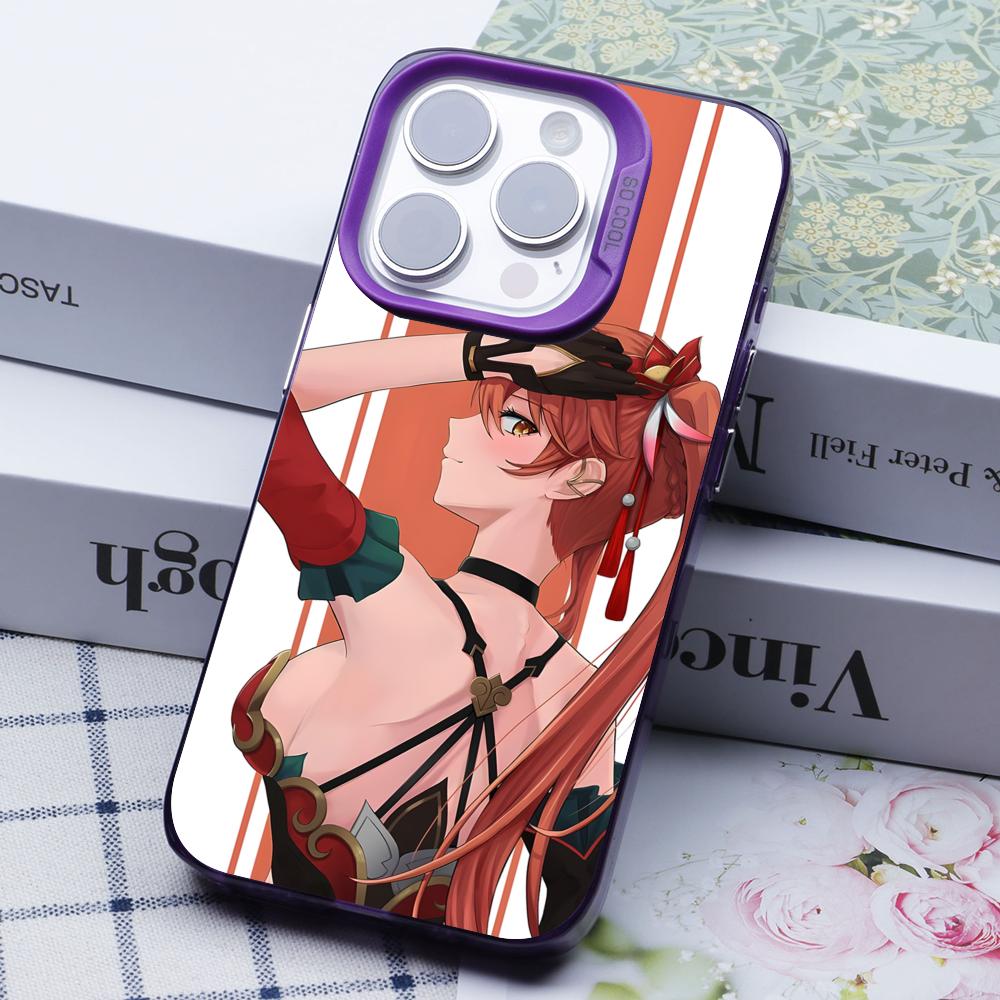 HSR Guinaifen Purple Translucent Mobile Phone Case for iPhone 17 16 15 14 13 12 11 X XR XS Air Pro Max Plus Colorful Cover