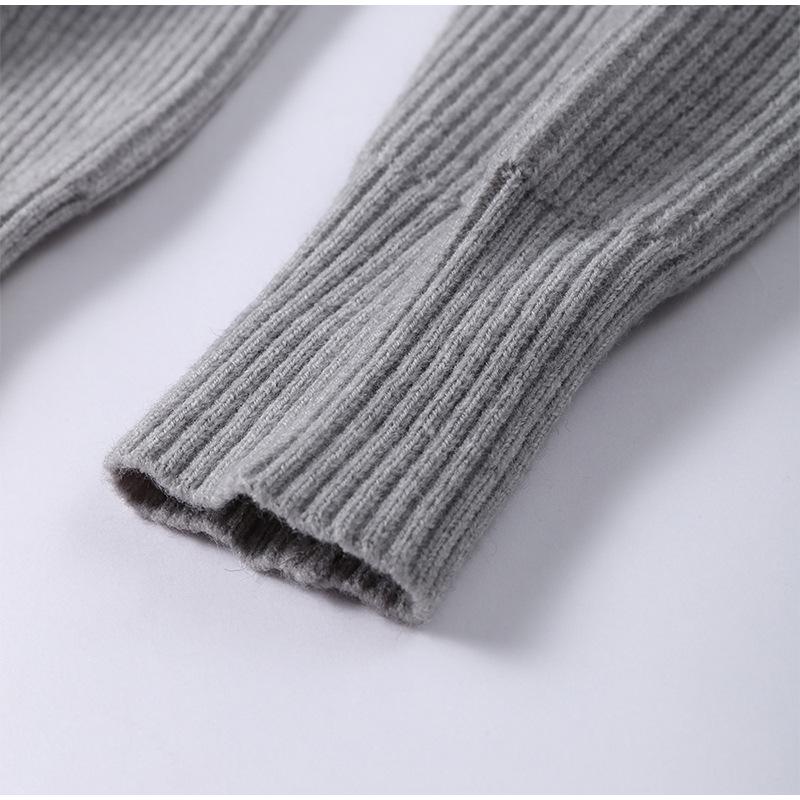 Bestseller Europeo e Americano 2025: Cardigan con zip a maniche lunghe in stile maglia casual