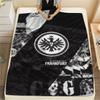 1PC Eintracht Frankfurt Print Flannel Blanket, High quality Comfortable for All Seasons, Home Decor, Warmth and Comfort, Perfect for Christmas Gifts