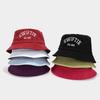 American Retro Letter Embroidered Corduroy Bucket Hat Men and Women Fans Hat Trendy Couple Versatile Sunscreen Basin Hat