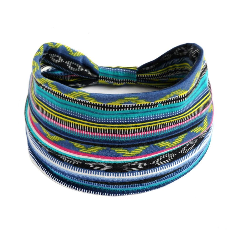Women's Wide Retro-Style Elastic Sports Headband - Yoga & Hair Accessory