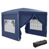 3X3(M) Pop Up Gazebo With Curtain Walls And Windows Blue