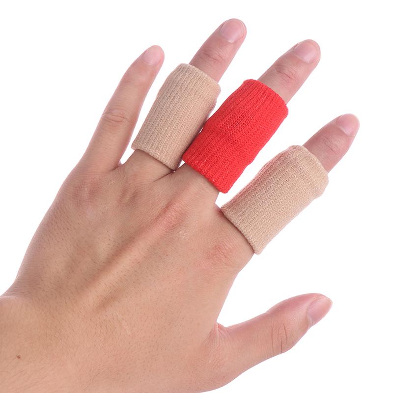 10Pc Finger Sleeves Sport Arthritis Trigger Braces Knuckle Protector Splint Wrap