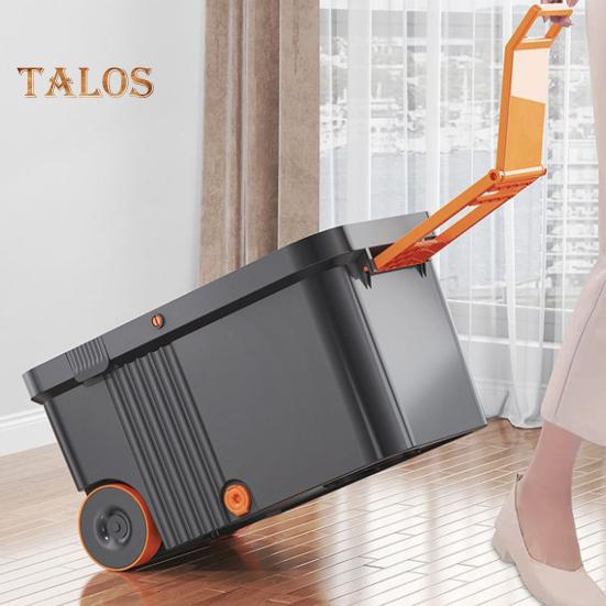 Spin Mop Set with 6 Reusable Mop Heads Microfiber Mop Heads 360 Degree Rotation Stainless Steel Handle Floor Cleaning System
