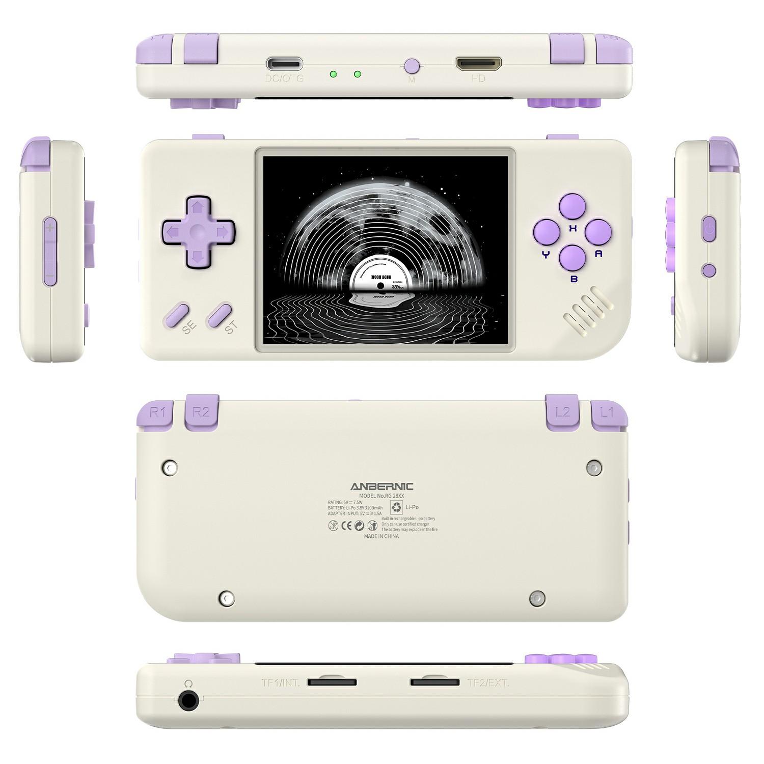 

AMPOWN RG28XX 32G+128G Handheld Retro Arcade Game Console Portable Nostalgic Gaming Machine Beige