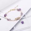 Elegant Shiny Purple Crystal Star Natural Freshwater Pearl 14K Gold Filled Lady Charm Bracelet Women Birthday Gifts No Fade