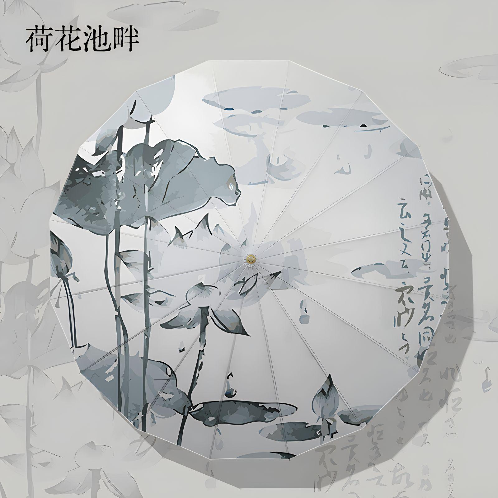 

Ретро деревянная ручка креативный 16 спиц новый китайский стиль национальный ветер усиленный ветроустойчивый прочный премиальное ощущение зонт