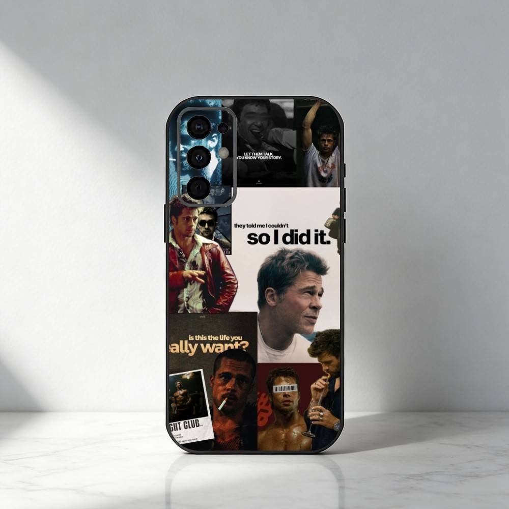 B-Brad P-Pitt Phone Case For Samsung S25,S24,S21,S22,S23,S30,Ultra,S20,Plus,Fe,Note,5G Black Cover
