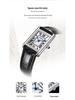 Leather Strap Square Quartz Couple Watches: Waterproof, Simple, Fashionable Design for Men and Women