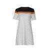 YYFS Moda damska Letnie wiosenne sukienki w paski z krótkim rękawem i dekoltem w kształcie litery "o".