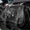 1 Pair Motorcycle Tool Bag Retro Punk Saddlebag Waterproof PU Side Bag Travel Luggage Bag Over Saddlebag