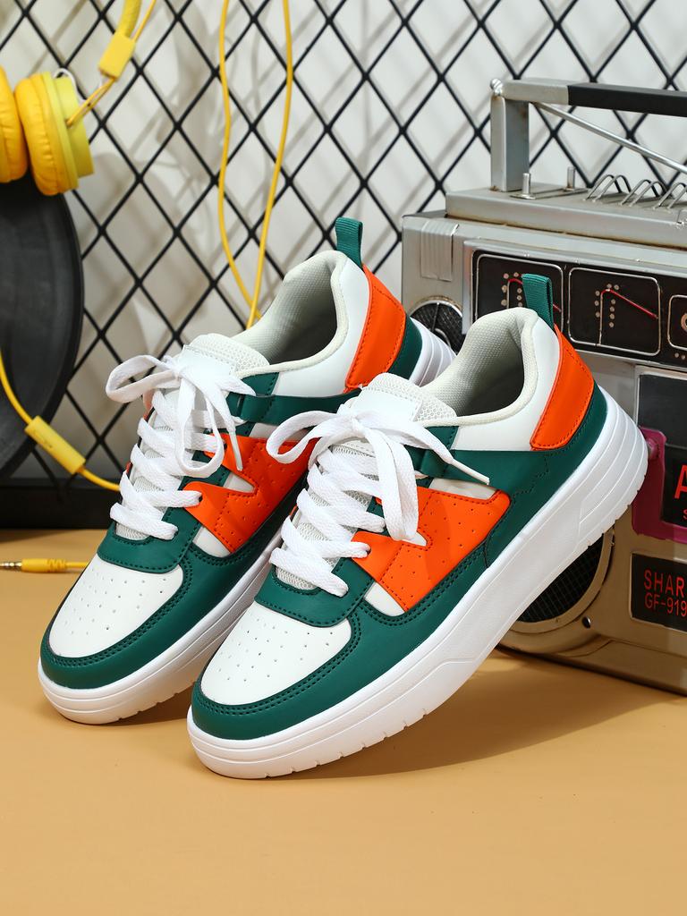 MCTIN Kadın rahat ayakkabılar nefes alabilen platform spor ayakkabı çiftler kaymaz deri kaykay ayakkabı