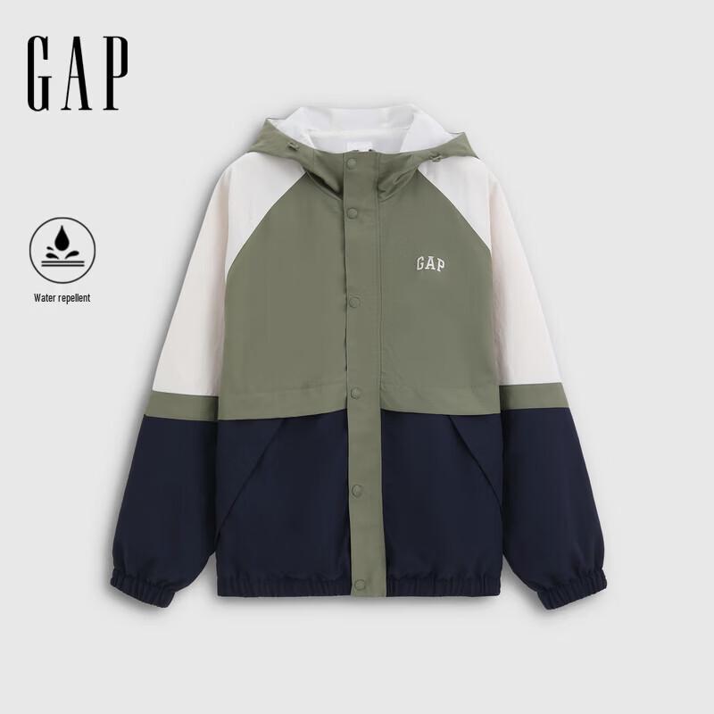 Gap Unisex Logo Embroidered Loose Hooded Jacket
