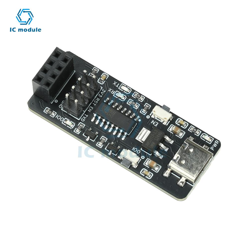 ESP-01/01S  Esp8266 Serial Port To Wifi Module Adapter Board Wireless Transparent Transmission Module CH340 Type C
