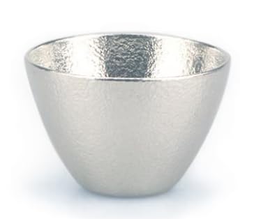Nousaku 100% Pure Tin Sake Cup (Guinomi) - Set of 2