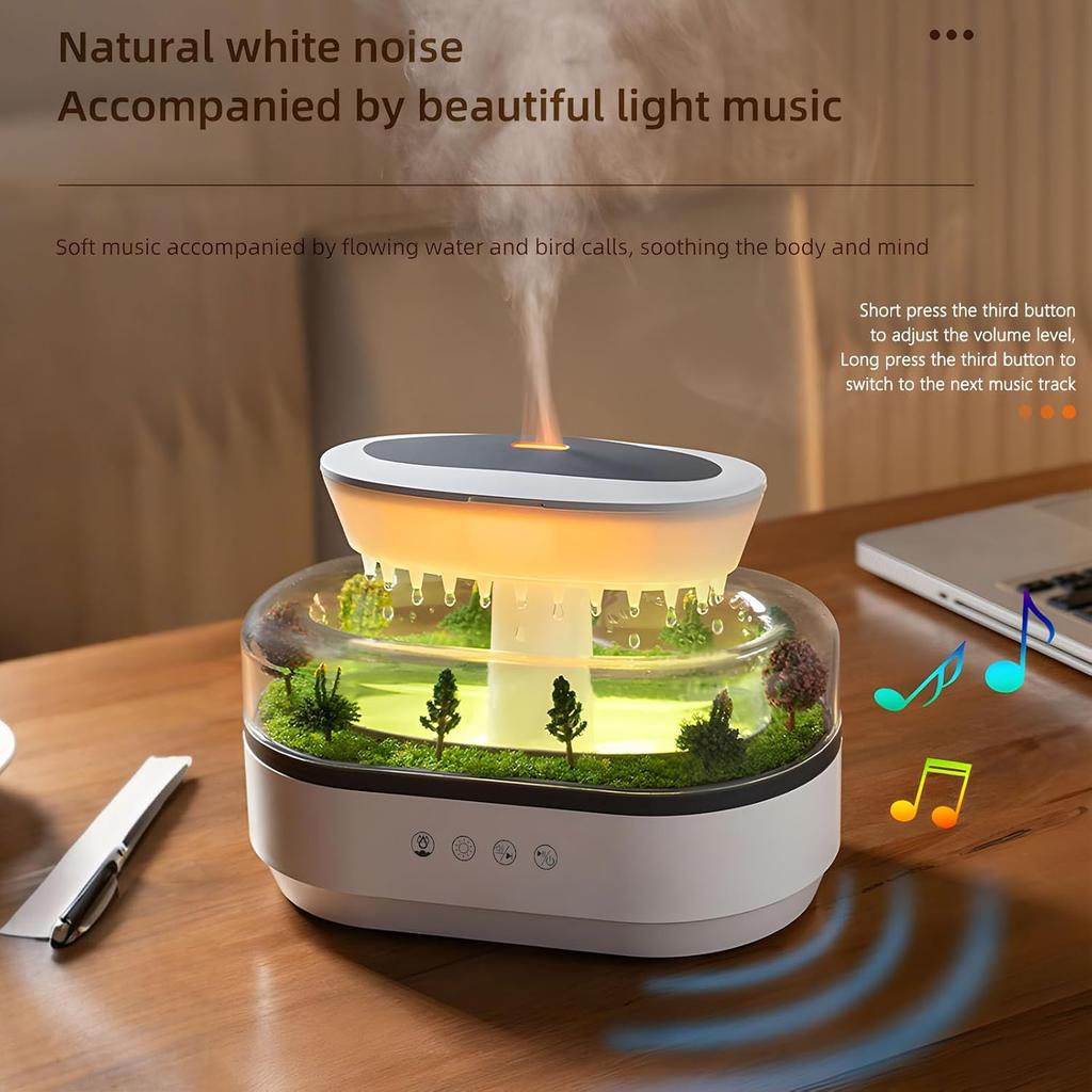 Tropfenförmiger Luftbefeuchter Mikro-Landschaft Ätherischer Öl Diffusor mit buntem Licht Ultraschall Duftdiffusor für Zuhause Büro