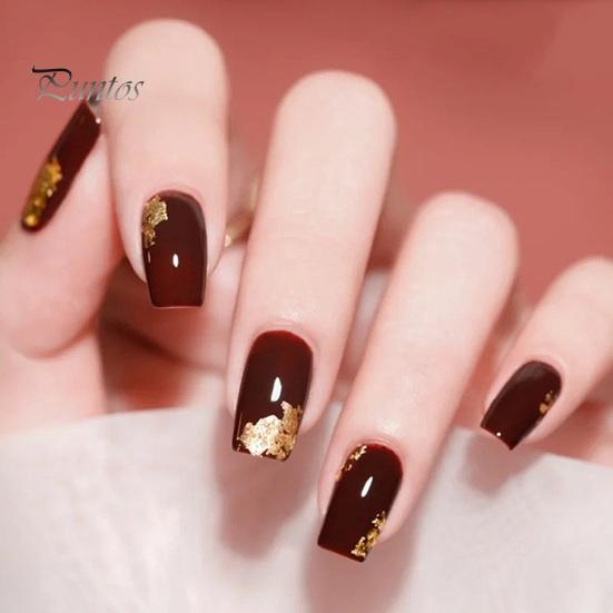 1 Box Nail Art Sequins Decoration Golden/Silver Color Irregular Tin Foil Flake DIY Manicure UV Gel Polish 3D Glitter Nail Decoration Accessories for