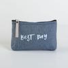 Japan-Korea Canvas Cosmetic Clutch: Travel-Size Lipstick & Phone Organizer