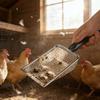 Heavy Duty Stainless Steel Chicken Manures Shovel for Easy Cleaning of Poultry Coops with Ergonomic Handle