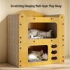 All-Season Durable Cat Scratching Board & Bed - Scratch-Resistant, Non-Shedding, Cat Claw Sharpener & House