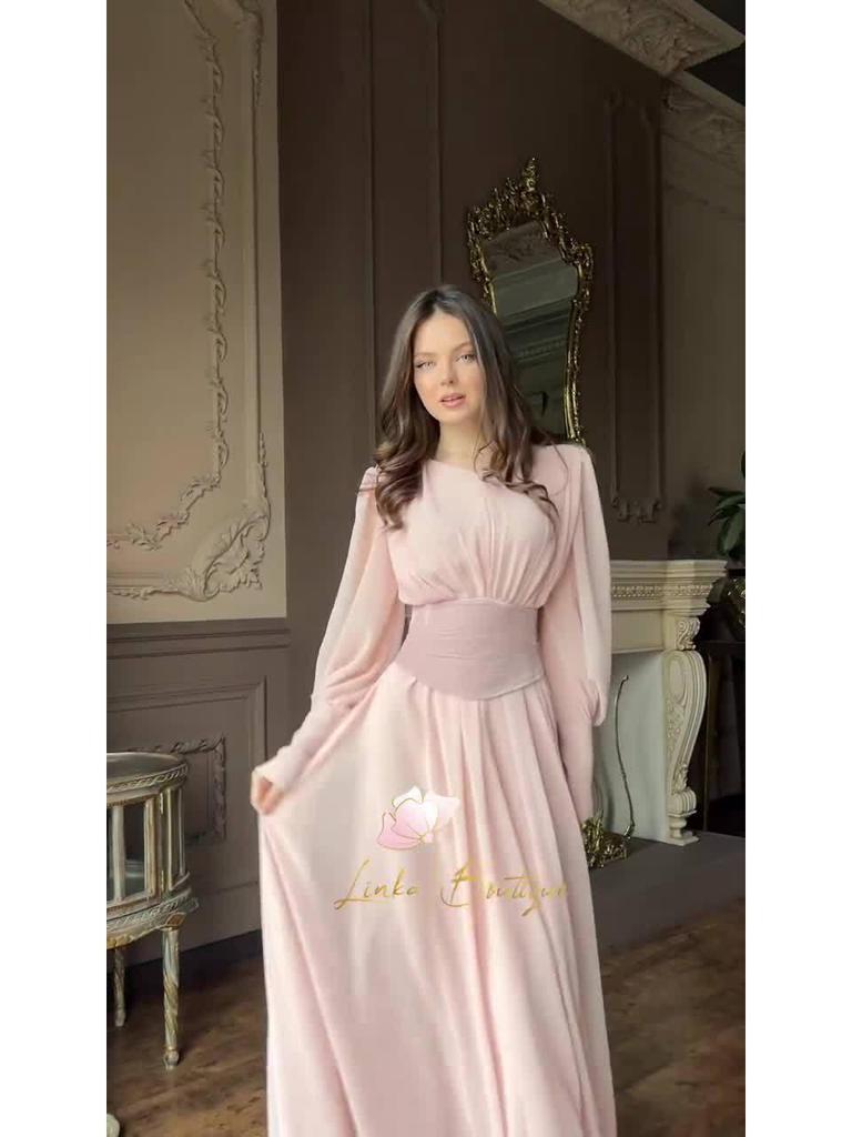 Retro Long Sleeve Waist-Cinching Fairy Dress 2025 - European and American Spring Style