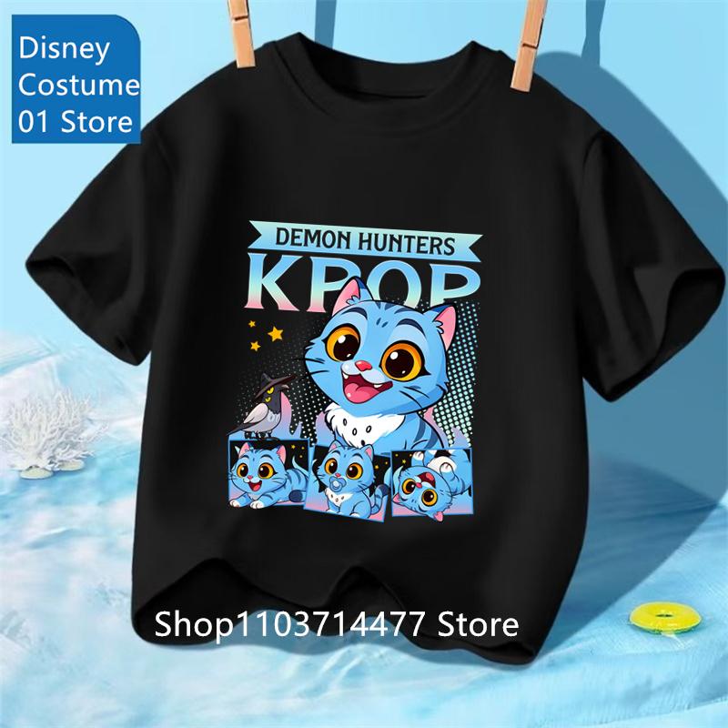 2025 Kids T-shirt K-Pop Demon Hunters Tiger Shirt Fans Gift Toddler Girl Boy Demon Hunters Tiger