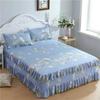 Bed Skirt Cotton Bedspread Set Embroidery Bed Dress Pillow Cases 3 Pieces/Set For King/Queen Double 1.5/1.8/2M Sheet Cover