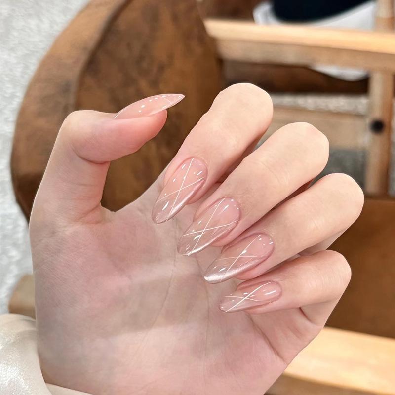 

Douyin Chic Removable Nude Nails - Light Luxury Style for Mature Women Handmade Nails XS Size 10pcs/Bag