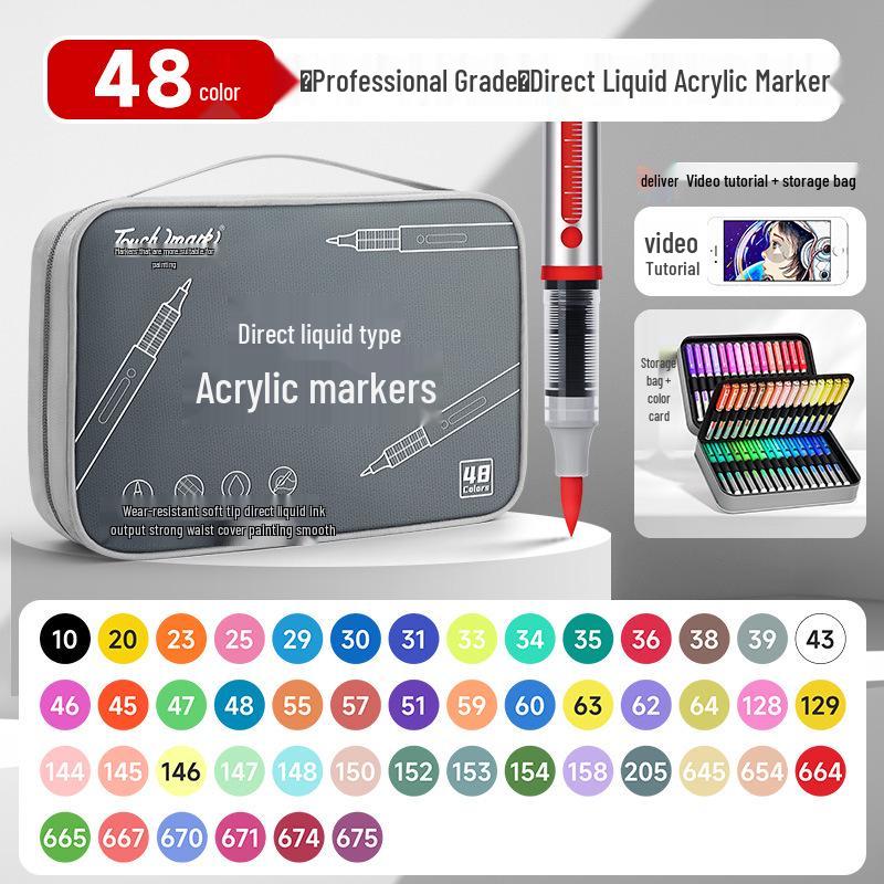 Dual-Tip Art Marker Set - 120 Colors, Hard Tip, Oil-Based for Students