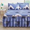 1PC Bed Skirt Cartoon Style Bed Cover Ruffled Bedsheet Falda De Cama Quilted Mattress Covers Lace Bedspread (No Pillowcase)