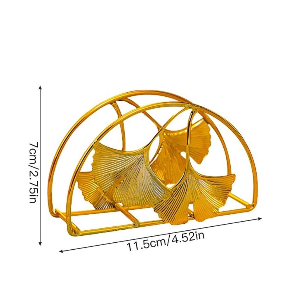 Space-Saving Ironwork Gold Tissue Holder Standing Nordic Style Flower Tissue Dispenser Rust-proof No-slip