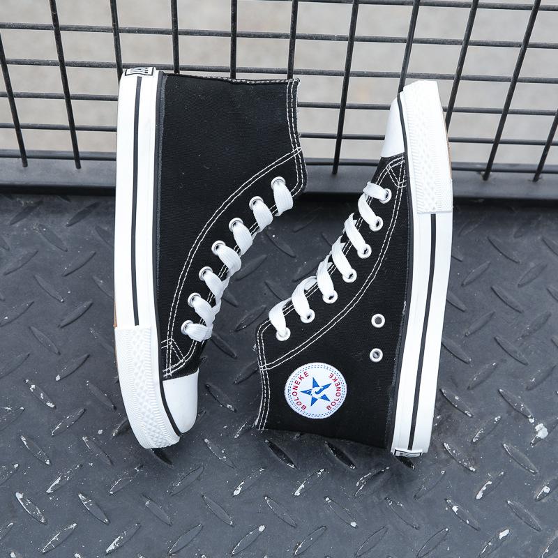 College-Stil Einfarbig Paar, High-Top Canvas Schuhe Männer Und Frauen Schuhe 1970 Retro