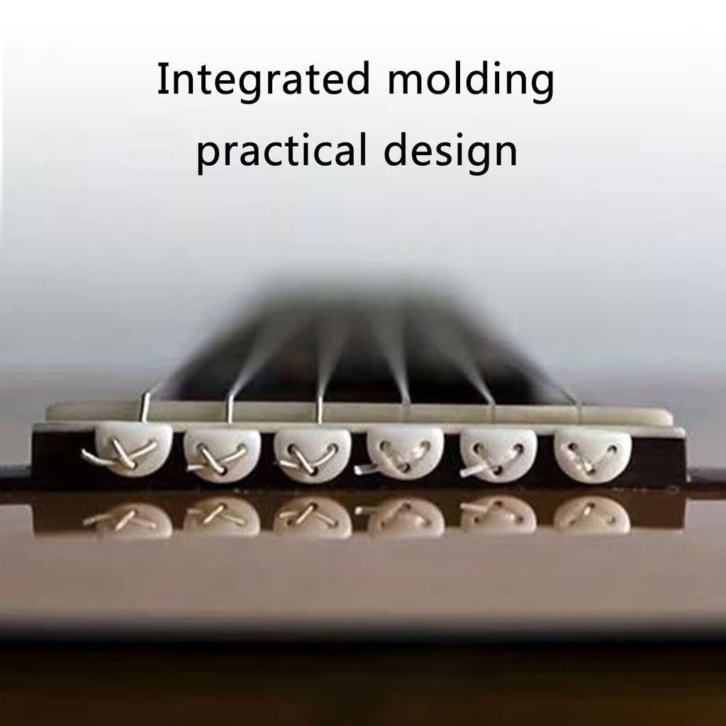 6Pcs Classical Guitar String Retainer Guitar String Ties Bridge Beads Guitar Rollers String Trees for Folk Guitar