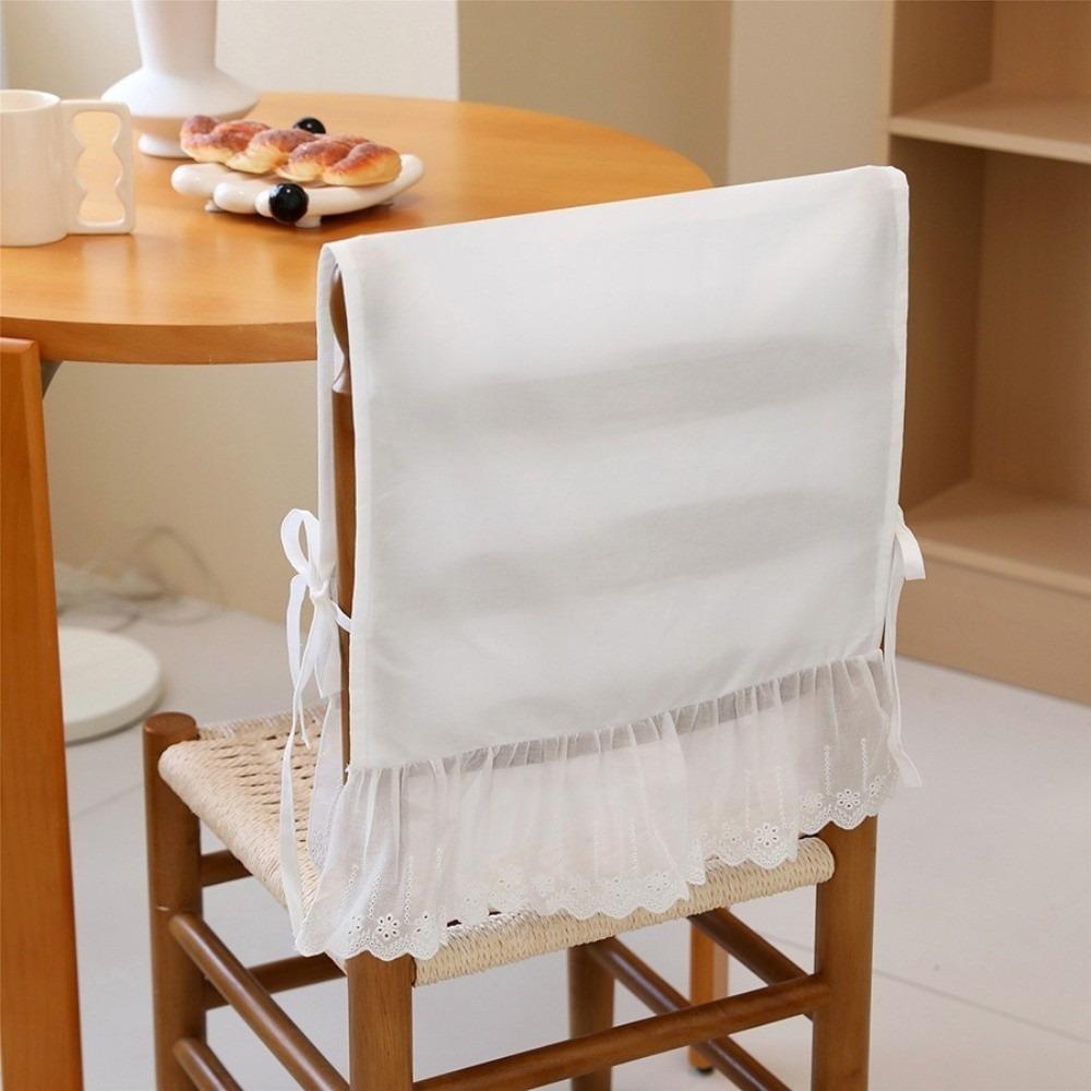 

White Chair Back Cover Household Chair Backrest Cover Simple Chair Covers Wedding Decoration 40*45cm