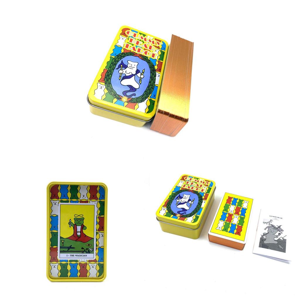 Gummy Bear Tarot Cards Metal Box With Colorful Foil Edges For Tarot Enthusiasts