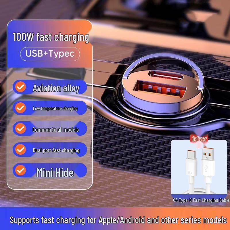Super Fast Car Charger with 16-Port Cigarette Lighter Adapter for Huawei, Xiaomi, and Apple Devices