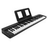 61 Key Folding Piano Full Size Rechargeable Clear Tones Folding Piano Keyboard for Beginner Black