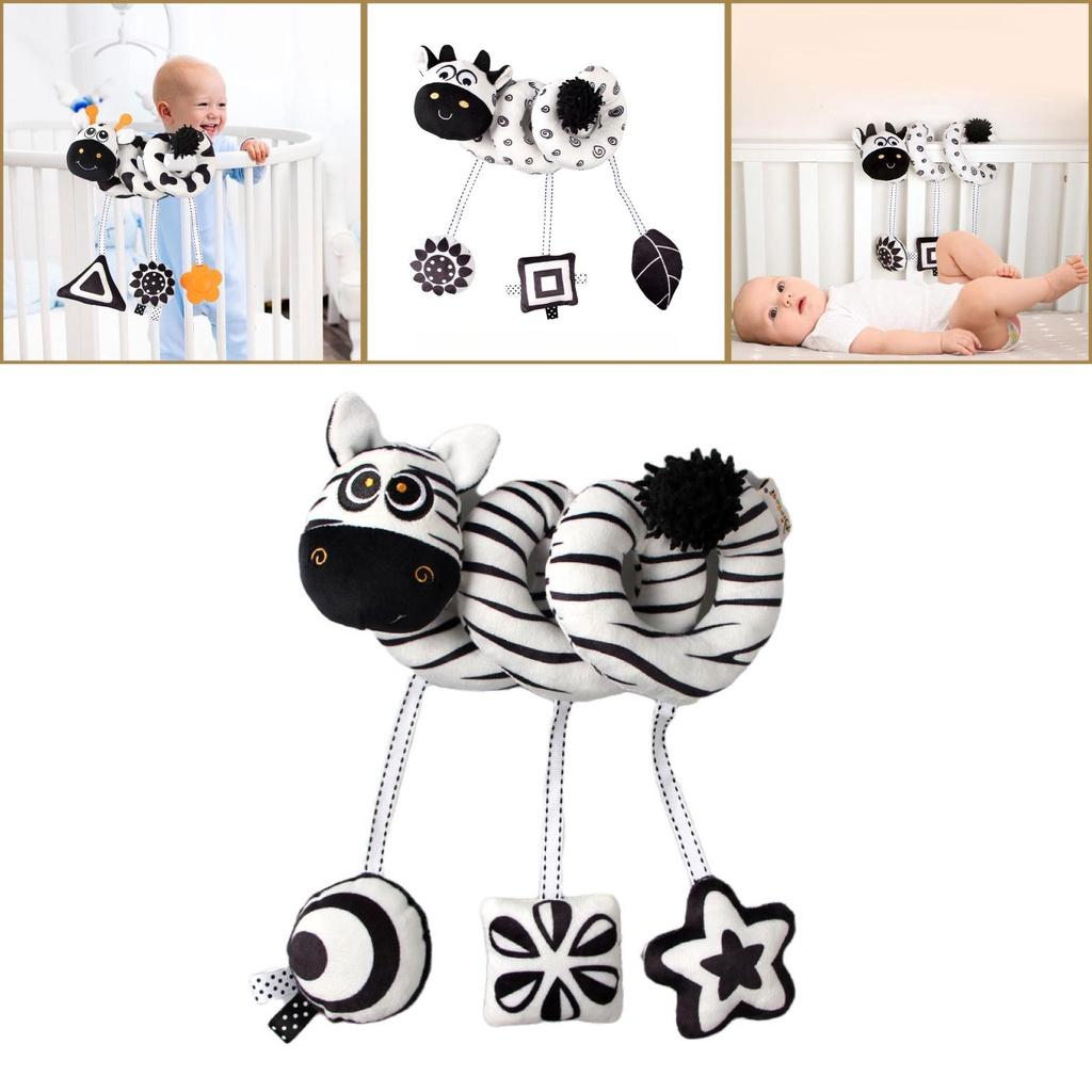 Black And White Animal Visual Stimulation Early Education Crib Toy