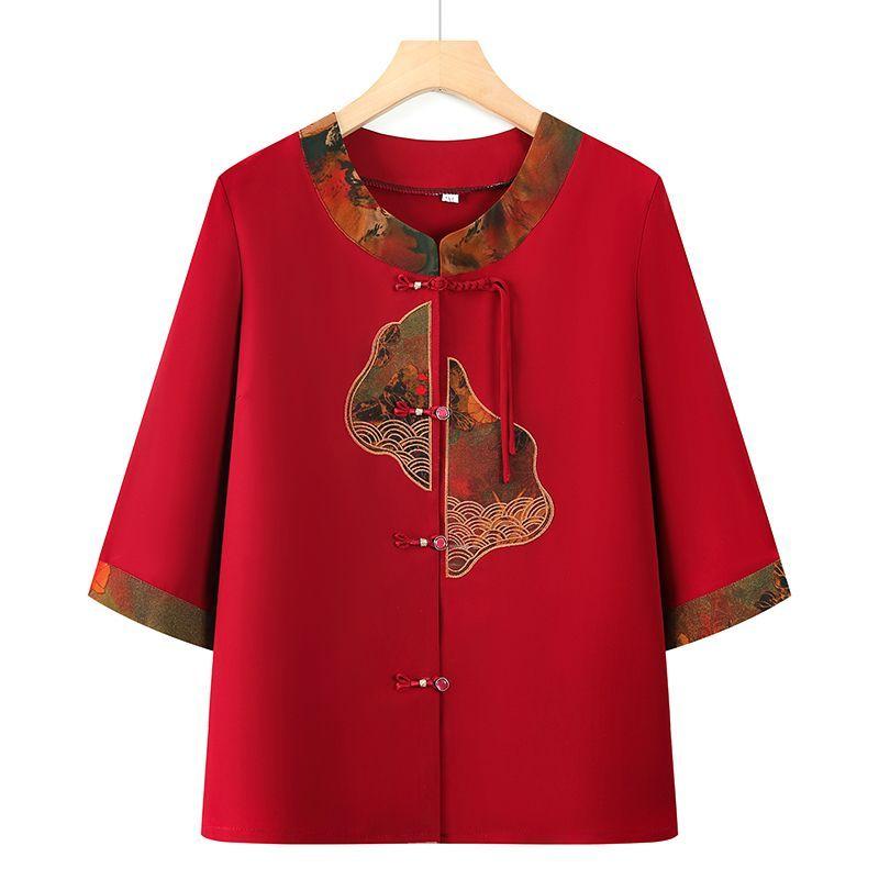 

Chinese Traditional Grandma Cardigan Summer Lightweight Three-dimensional Cut Mother Day Present 5XL фіолетовий