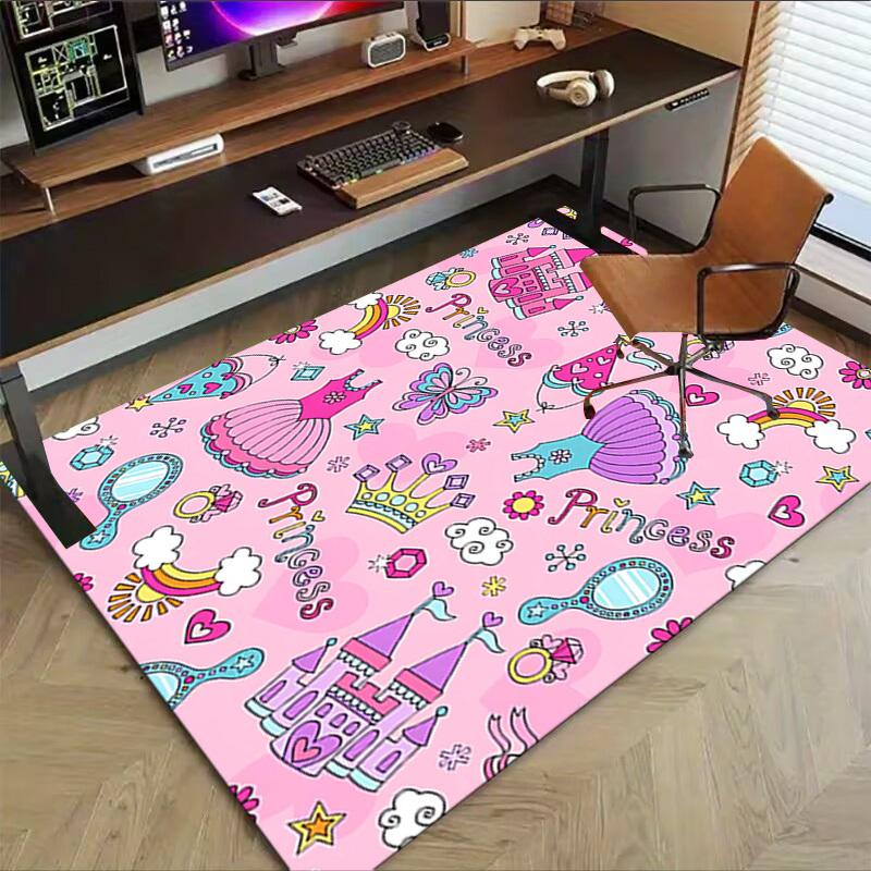 1PC Princess Castle Extra Large Non-Slip Floor carpet, Office, family, bedroom, Studio - Large Area RugJ0354