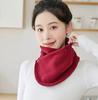 Classic Solid Color Snap Neck Scarf Thick Velvet Warm Cover Autumn Winter Riding Windproof Neckband For Outdoor Cold Protection